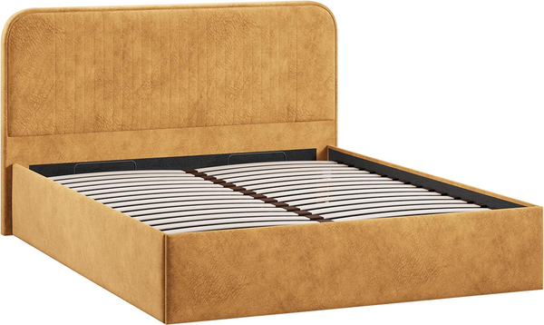 Изображение товара Каркас кровати ТриЯ Тиффани Тип 1 c ПМ 140x200 (микровелюр Wellmart Yellow)