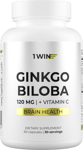Изображение товара Комплексная пищевая добавка 1WIN Гинкго Билоба + Витамин С (60 капсул)