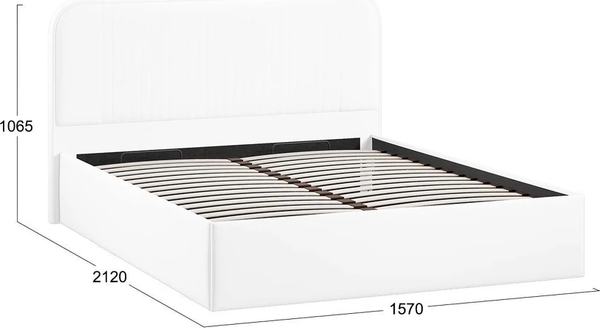 Изображение товара Каркас кровати ТриЯ Тиффани Тип 1 c ПМ 140x200 (экокожа Polo white)