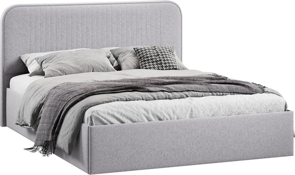 Изображение товара Каркас кровати ТриЯ Тиффани Тип 1 c ПМ 160x200 (микровелюр Jercy Silver)