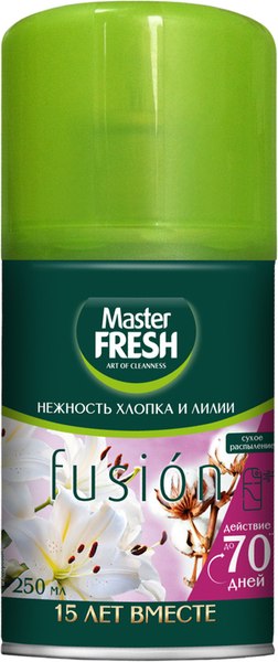 Изображение товара Сменный блок для освежителя воздуха Master Fresh Нежность хлопка и лилии (250мл)
