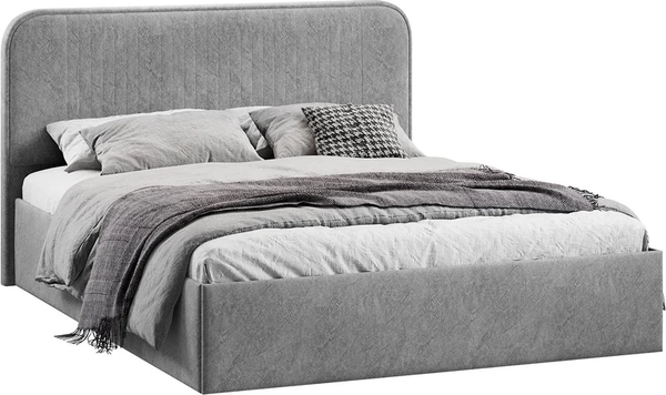 Изображение товара Каркас кровати ТриЯ Тиффани Тип 1 c ПМ 180x200 (микровелюр Wellmart Silver)