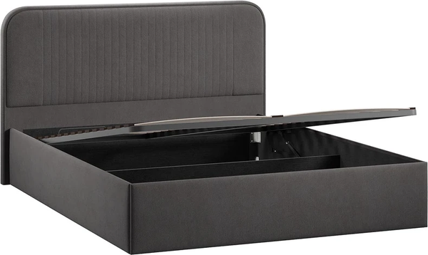 Изображение товара Полуторная кровать ТриЯ Тиффани Тип 1 c ПМ 140x200 (велюр Графит)