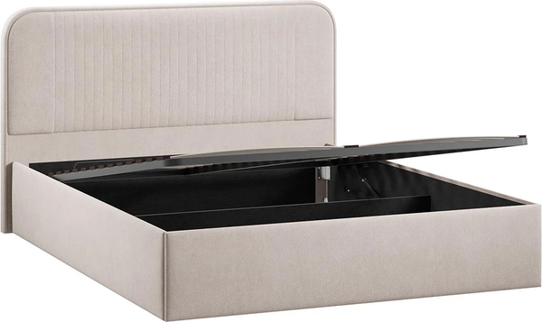 Изображение товара Полуторная кровать ТриЯ Тиффани Тип 1 c ПМ 140x200 (велюр Мокко светлый)