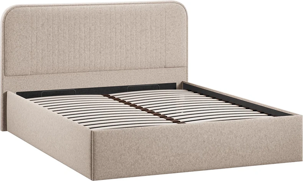 Изображение товара Полуторная кровать ТриЯ Тиффани Тип 1 c ПМ 140x200 (микровелюр Jercy Cream)