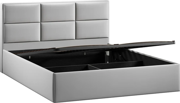 Изображение товара Полуторная кровать ТриЯ Стелла Тип 1 c ПМ 140x200 (велюр Confetti Silver)