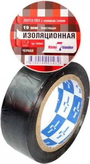 Изображение товара Изолента Klebebander ПВХ 19мм / ТIK906Т (20м, черный)