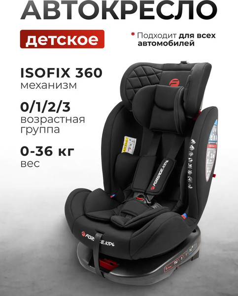 Изображение товара Автокресло Forsage BS12 (36016), (Black)