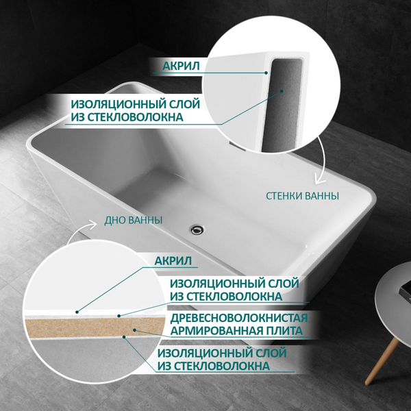 Изображение товара Ванна акриловая Grado GD-8116-170