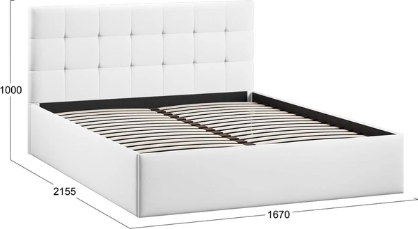 Изображение товара Каркас кровати ТриЯ Джоли Тип 1 универсальный 160x200 (экокожа Polo white)