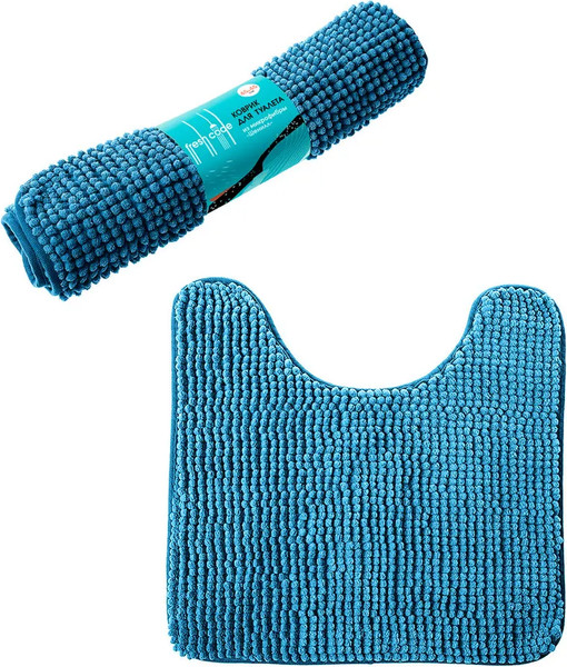 Изображение товара Коврик для туалета Fresh Code Шенилл / 71452 (синий)