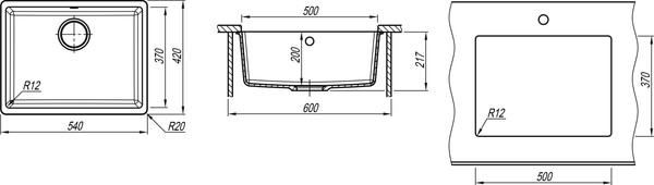 Изображение товара Мойка кухонная ZORG С сифоном Fast 54 Premium (бежевый)
