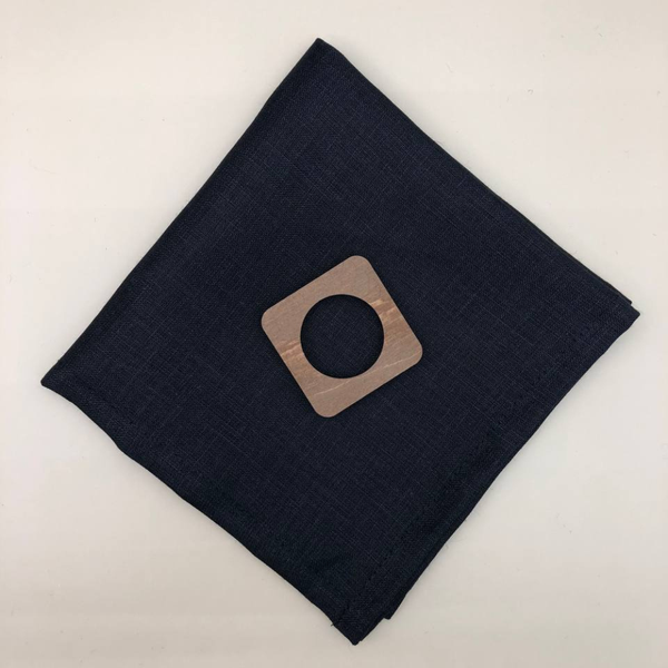 Изображение товара Набор сервировочных салфеток ОМурМебель с держателем Квадрат (6шт, черный)