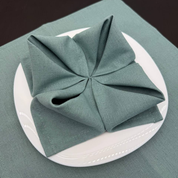 Изображение товара Набор сервировочных салфеток ОМурМебель с держателем Птичка (6шт, синий)