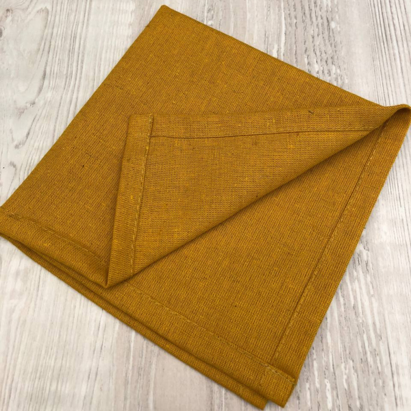 Изображение товара Набор сервировочных салфеток ОМурМебель с держателем Бабочка (6шт, горчичный)