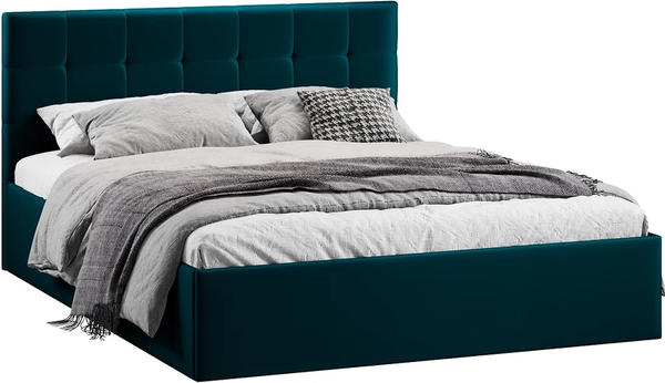 Изображение товара Полуторная кровать ТриЯ Джоли Универсальная с ПМ Тип 1 140x200 (велюр Confetti Izumrud)