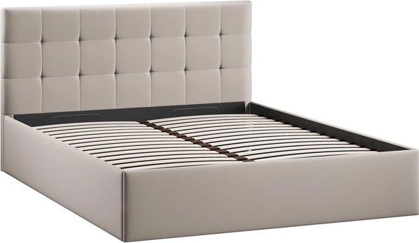 Изображение товара Полуторная кровать ТриЯ Джоли Универсальная с ПМ Тип 1 140x200 (велюр Confetti Smoke)