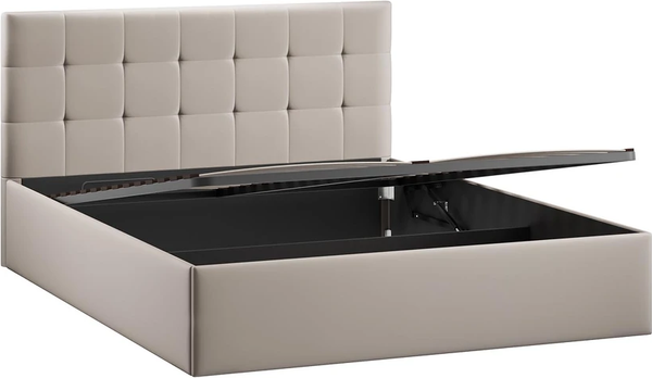 Изображение товара Двуспальная кровать ТриЯ Джоли Универсальная с ПМ Тип 1 180x200 (велюр Confetti Smoke)