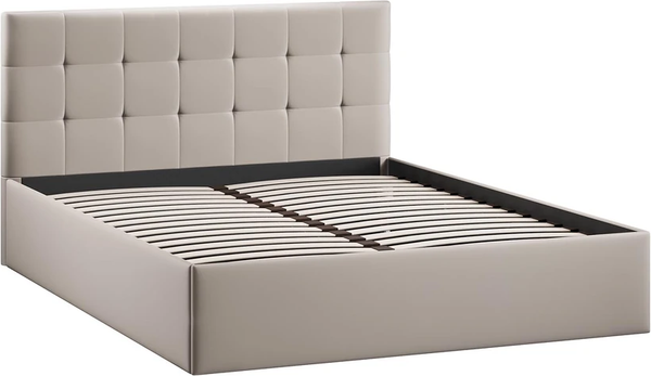 Изображение товара Полуторная кровать ТриЯ Джоли Универсальная Тип 1 140x200 (велюр Confetti Smoke)