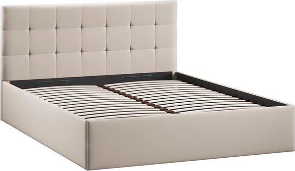 Изображение товара Двуспальная кровать ТриЯ Джоли Универсальная Тип 1 180x200 (велюр Confetti Cream)