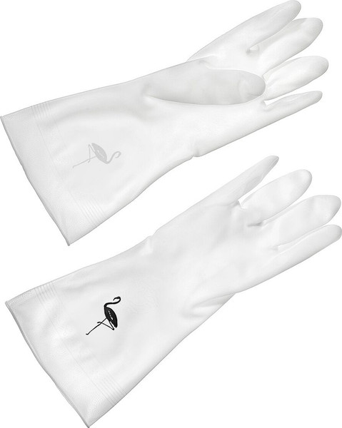 Изображение товара Перчатки хозяйственные You'll love 74975 (M, белые с фламинго)