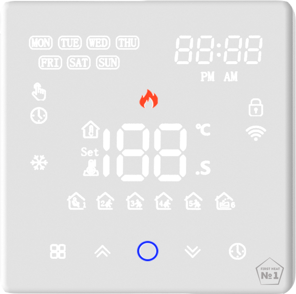 Изображение товара Терморегулятор для теплого пола Теплый пол №1 ТС-650 с WiFi (белый)