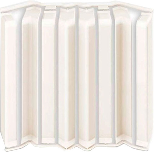 Изображение товара Набор фурнитуры для плинтуса Ideal Дюра прямоугольный 033 Кремово-белый (80мм, 8шт, флоупак)