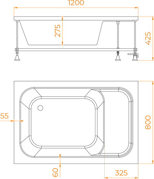 Изображение товара Душевой поддон RGW BC/L / 16180682-91 (с сиденьем)