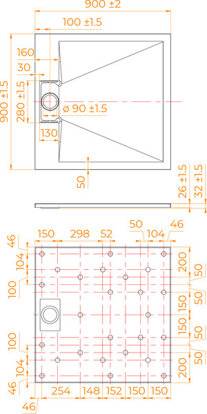 Изображение товара Душевой поддон RGW TUS-W / 55370199-01