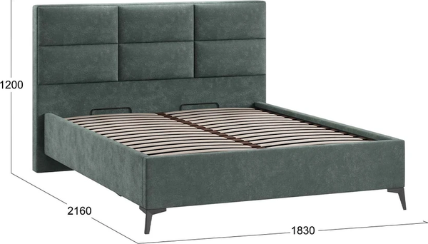 Изображение товара Каркас кровати ТриЯ Делана Тип 1 с подъемным механизмом 160x200 (велюр Brut Forest 09)