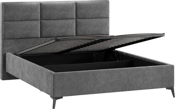 Изображение товара Каркас кровати ТриЯ Делана Тип 1 с подъемным механизмом 160x200 (велюр Brut Grey 16)