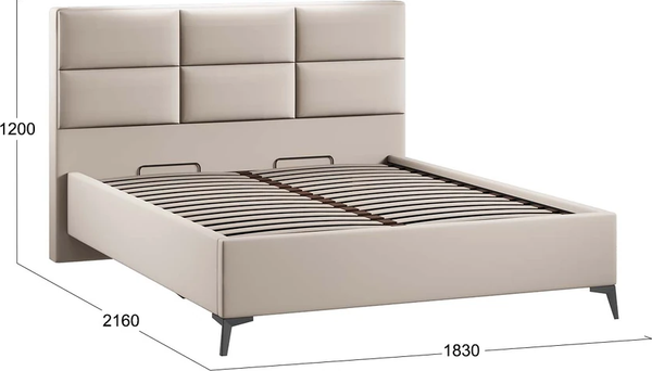 Изображение товара Каркас кровати ТриЯ Делана Тип 1 с подъемным механизмом 160x200 (велюр Confetti Cream)