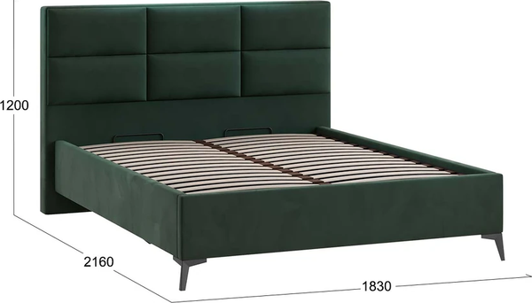 Изображение товара Каркас кровати ТриЯ Делана Тип 1 с подъемным механизмом 160x200 (велюр Confetti Deep forest)