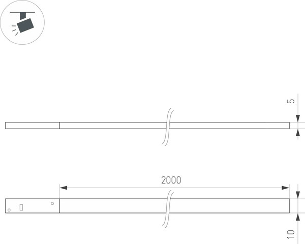 Изображение товара Трековый светильник Arlight MAG-MICROCOSM-FLAT-ELASTIC-L2000-16W Day4000 BK 100deg / 043251