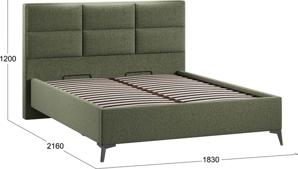 Изображение товара Каркас кровати ТриЯ Делана Тип 1 с подъемным механизмом 160x200 (микровелюр Jercy Deep Green)