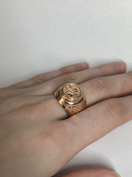 Изображение товара Кольцо Wolves с Николаем Чудотворцем Позолота 1593 (р.19)
