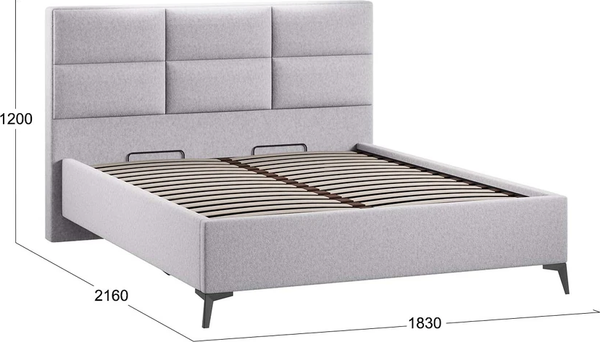 Изображение товара Каркас кровати ТриЯ Делана Тип 1 с подъемным механизмом 160x200 (микровелюр Jercy Silver)