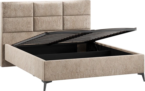 Изображение товара Каркас кровати ТриЯ Делана Тип 1 с подъемным механизмом 160x200 (микровелюр Wellmart Dark Beige)