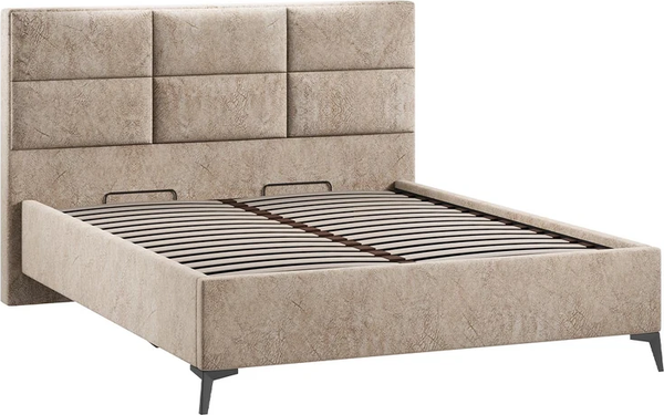 Изображение товара Каркас кровати ТриЯ Делана Тип 1 с подъемным механизмом 160x200 (микровелюр Wellmart Dark Beige)