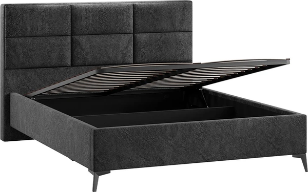 Изображение товара Каркас кровати ТриЯ Делана Тип 1 с подъемным механизмом 160x200 (микровелюр Wellmart Graphite)