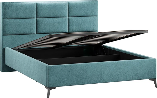 Изображение товара Каркас кровати ТриЯ Делана Тип 1 с подъемным механизмом 160x200 (микровелюр Wellmart Indigo)