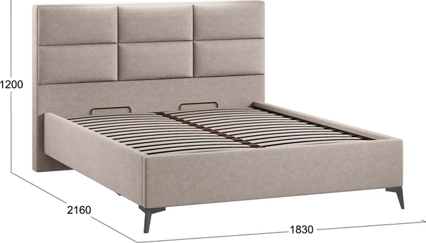 Изображение товара Каркас кровати ТриЯ Делана Тип 1 с подъемным механизмом 160x200 (микрошенилл Relax Latte)