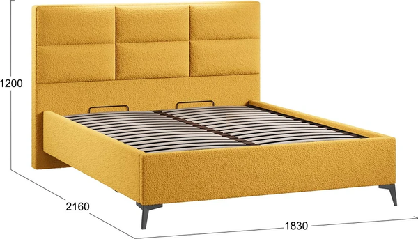 Изображение товара Каркас кровати ТриЯ Делана Тип 1 с подъемным механизмом 160x200 (экомех Barni Curcuma)
