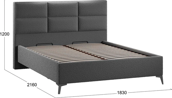 Изображение товара Каркас кровати ТриЯ Делана Тип 1 с подъемным механизмом 160x200 (экомех Barni Grey)