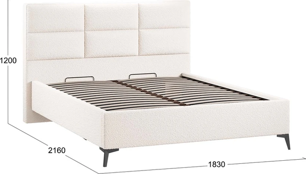 Изображение товара Каркас кровати ТриЯ Делана Тип 1 с подъемным механизмом 160x200 (экомех Barni Milk)