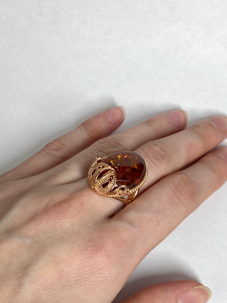 Изображение товара Кольцо Wolves Плоды Времени Янтарь 1633 (р.20.5)