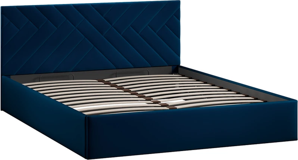 Изображение товара Двуспальная кровать ТриЯ Кевия Тип 1 160x200 (велюр Confetti Blue)