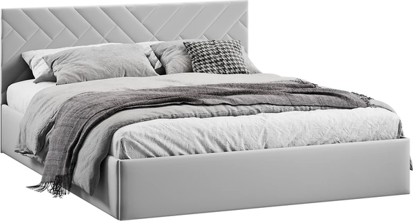 Изображение товара Двуспальная кровать ТриЯ Кевия Тип 1 160x200 (велюр Confetti Silver)