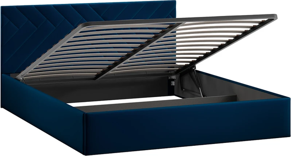 Изображение товара Двуспальная кровать ТриЯ Кевия Тип 1 с подъемным механизмом 160x200 (велюр Confetti Blue)