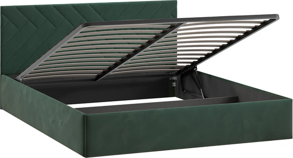 Изображение товара Двуспальная кровать ТриЯ Кевия Тип 1 с подъемным механизмом 160x200 (велюр Confetti Deep forest)